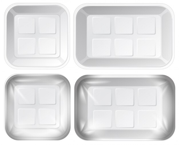 Conjunto de paquete de bandeja de espuma