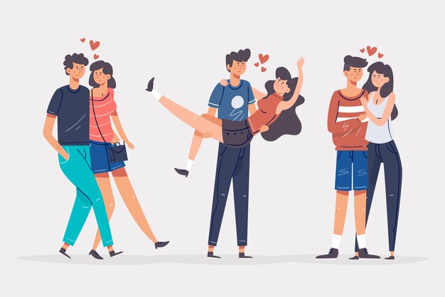 Conjunto de pareja de san valentín