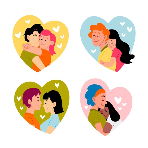 Conjunto de pareja de san valentín