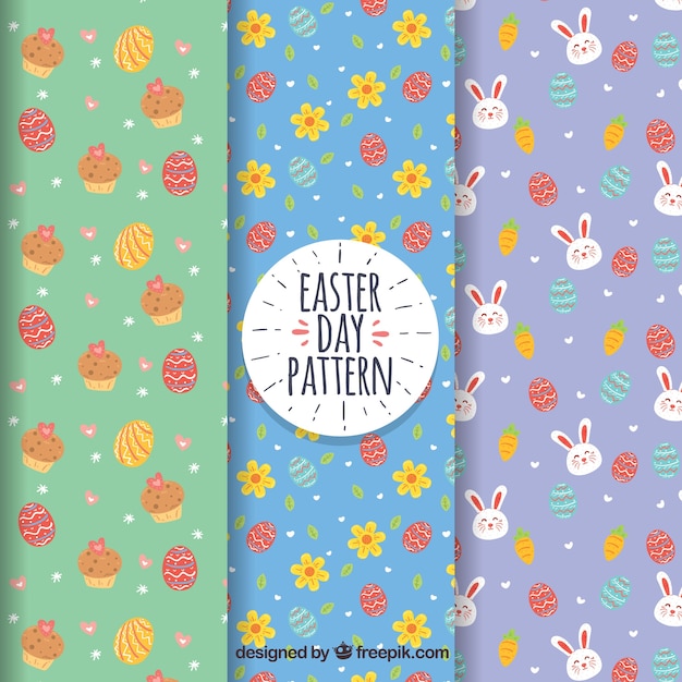 Conjunto de patrones del día de pascua