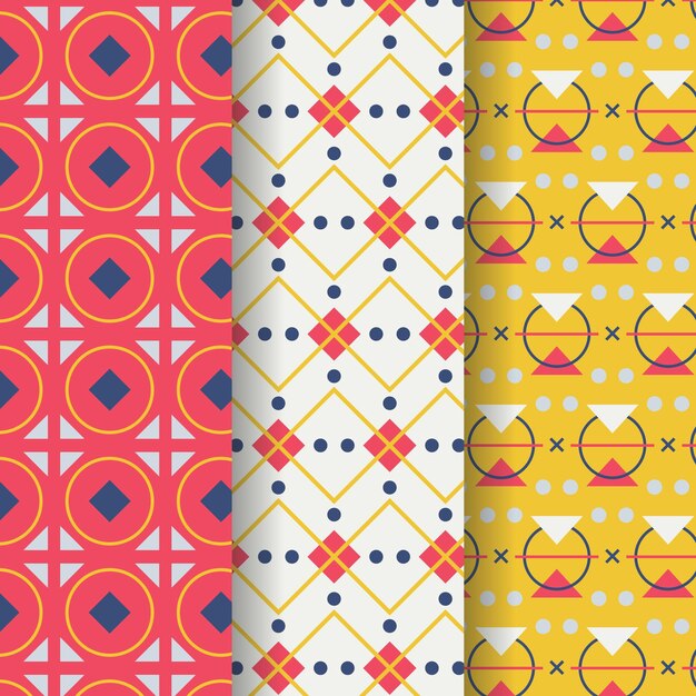 Conjunto de patrones de diseño geométrico