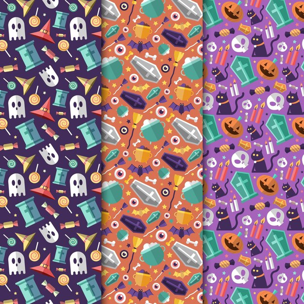Conjunto de patrones de festival de Halloween