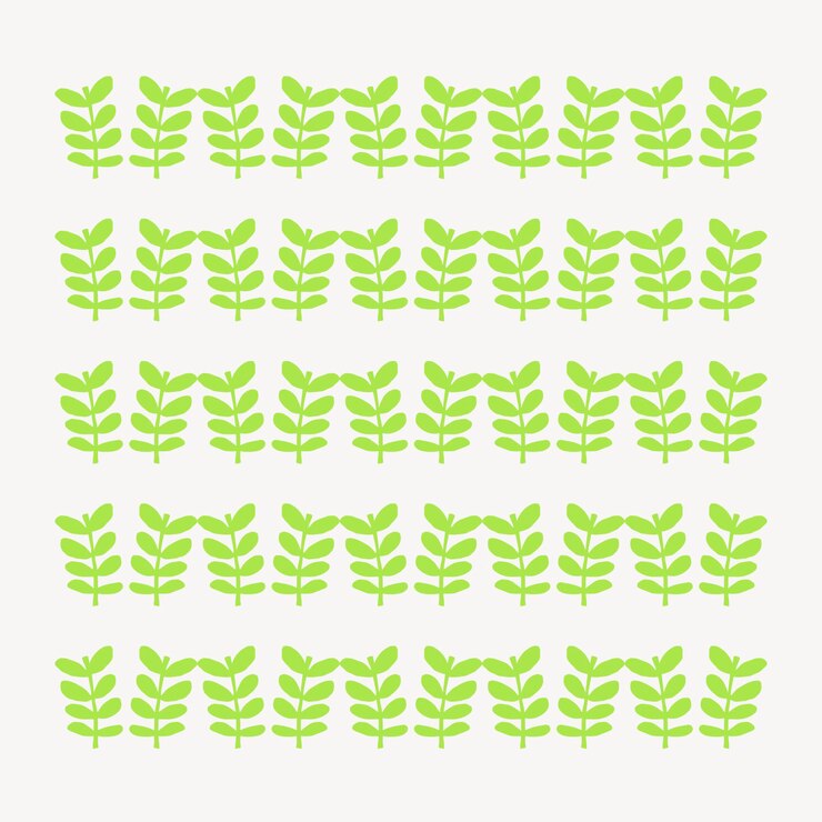 Vector gratuito conjunto de patrones sin fisuras de vector de ilustración de cepillo de hoja