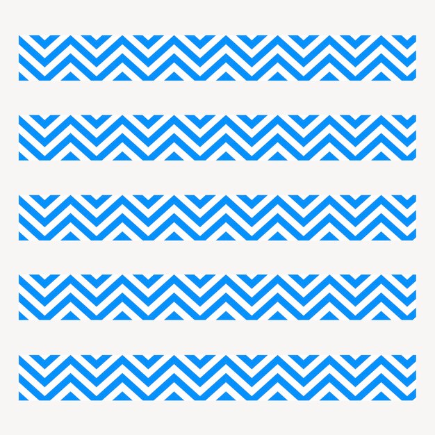 Conjunto de patrones sin fisuras de vector de ilustrador de pincel de zig zag