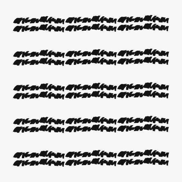 Conjunto de patrones sin fisuras de vector de pincel de ilustración de patrón de tinta