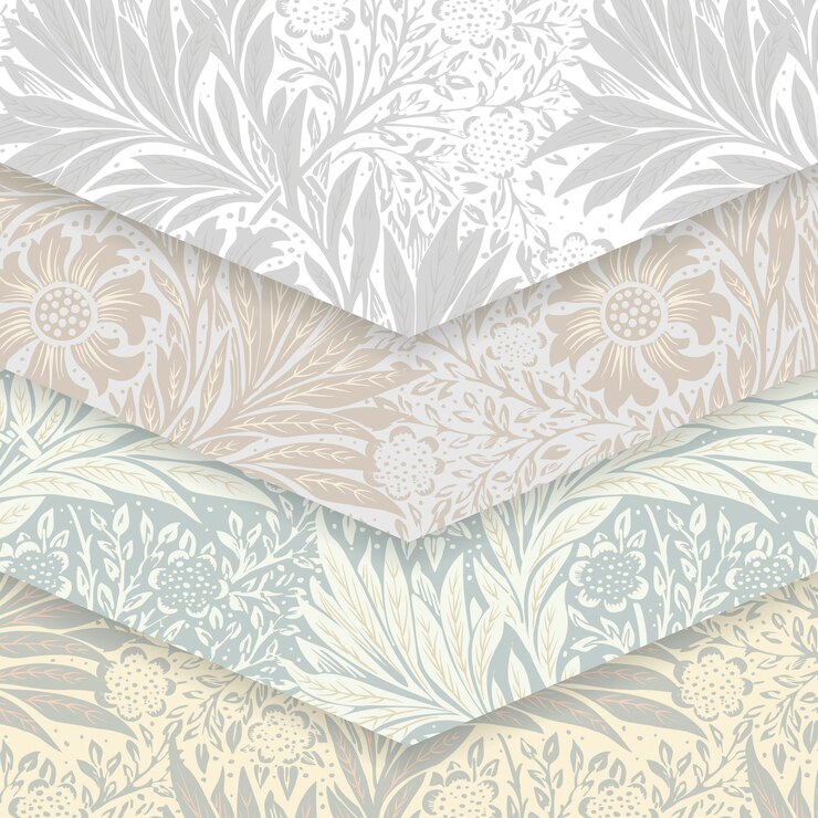 Vector gratuito conjunto de patrones florales