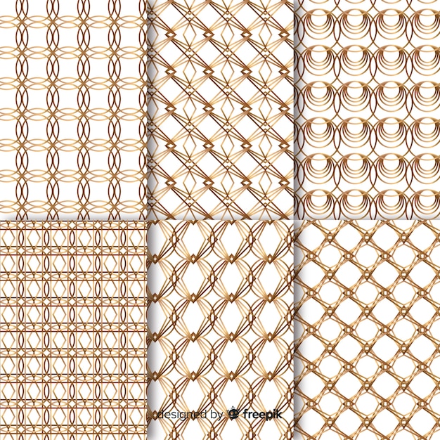Conjunto de patrones geométricos de lujo
