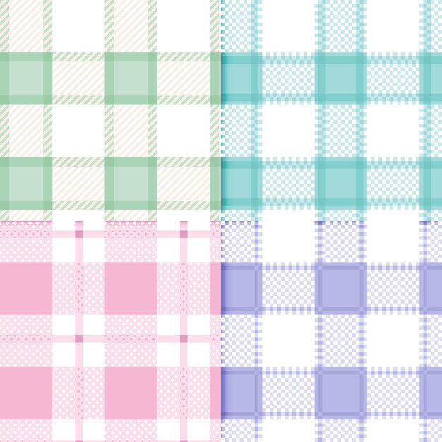 Conjunto de patrones de guinga pastel