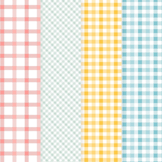 Conjunto de patrones de guinga pastel