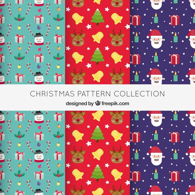 Conjunto de patrones de navidad