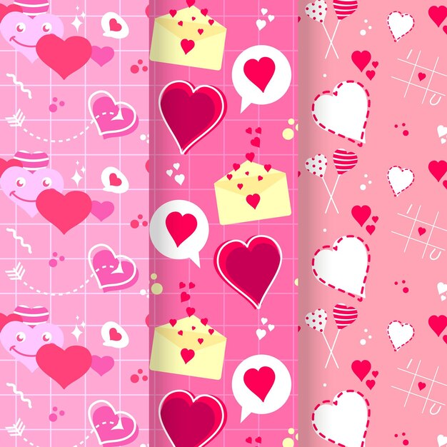 Conjunto de patrones de San Valentín