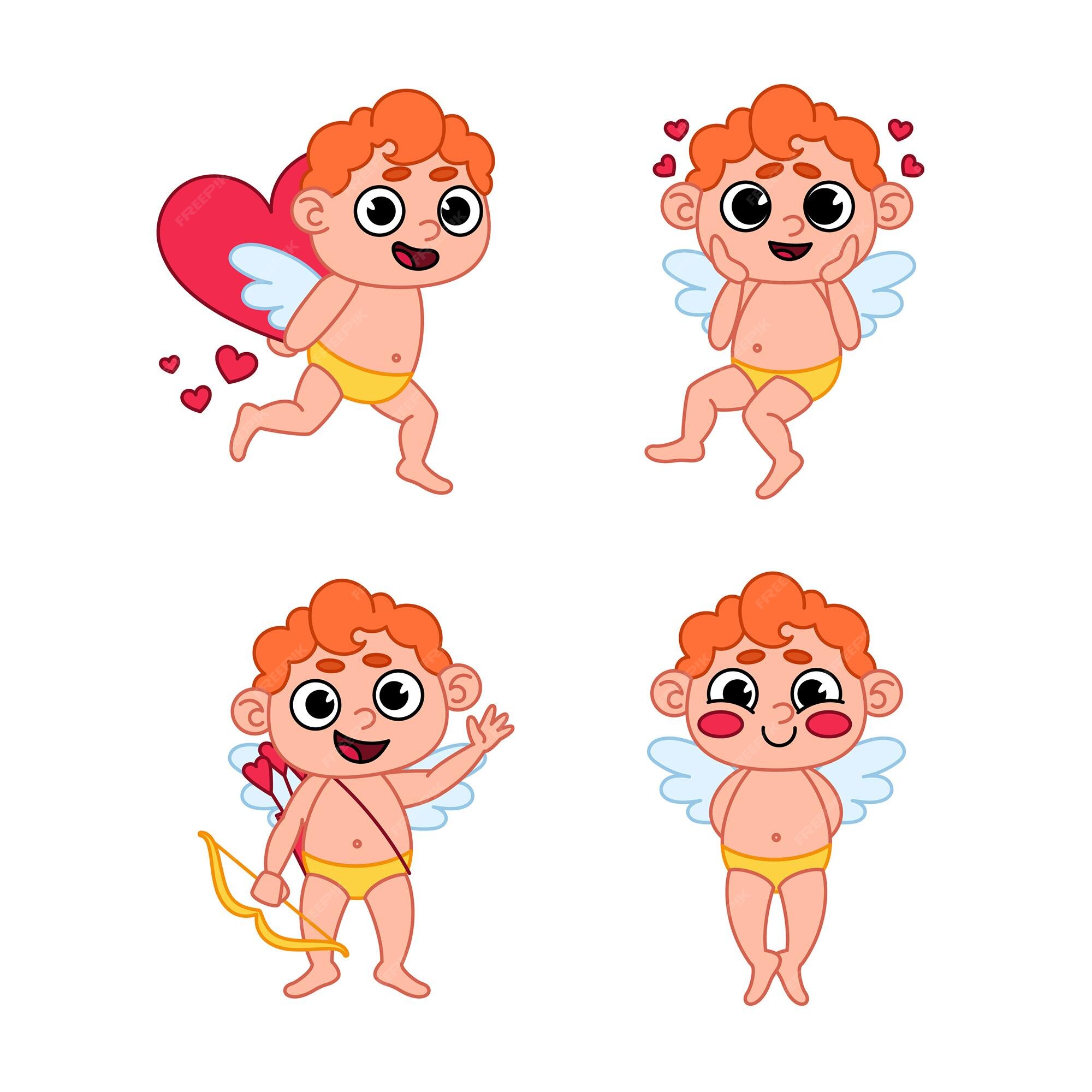 Conjunto de personajes de dibujos animados enamorados, saludando, caminando con el corazón en las manos | Vector Gratis Conjunto de personajes de dibujos animados enamorados, saludando, caminando con el corazón en las manos | Vector Gratis