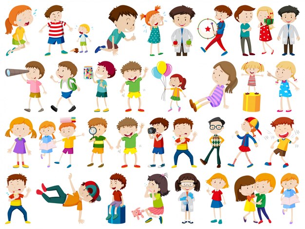 Conjunto de personajes infantiles.