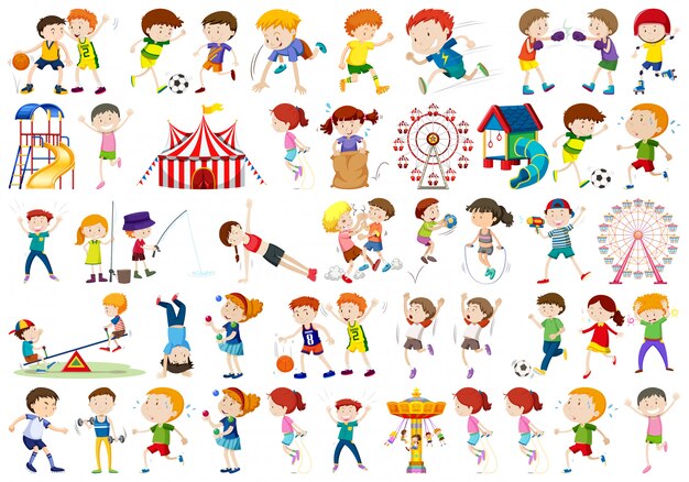 Conjunto de personajes infantiles.