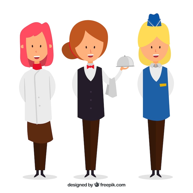 Vector gratuito conjunto de personas felices con diferentes trabajos