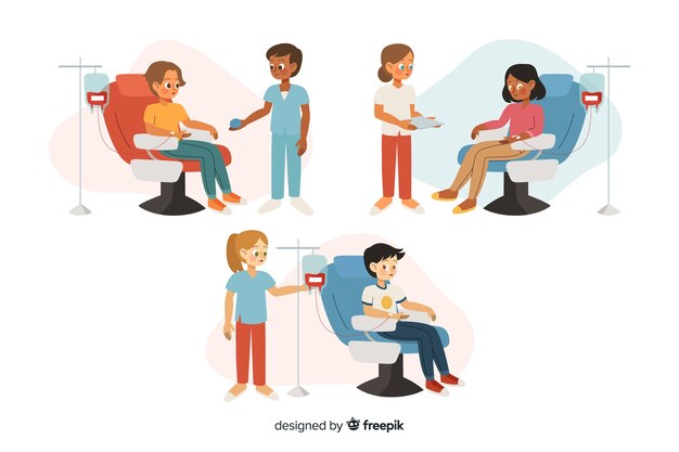 Conjunto de personas que donan sangre