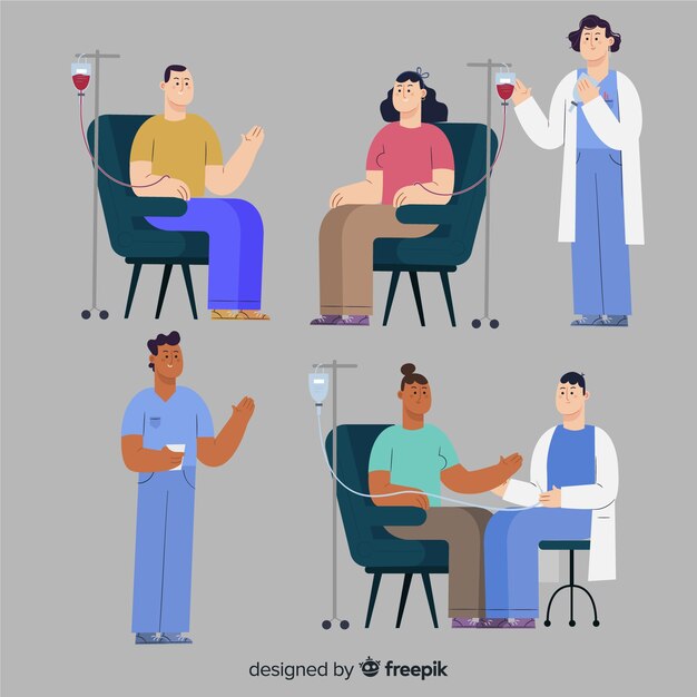 Conjunto de personas que donan sangre