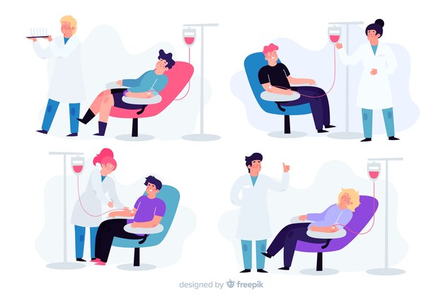 Conjunto de personas que donan sangre