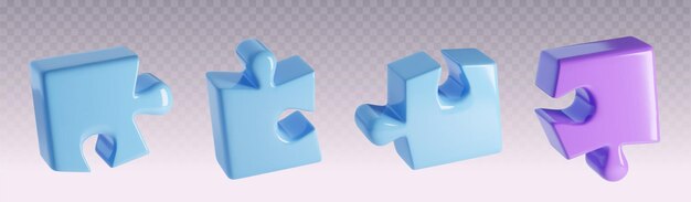 Conjunto de piezas de rompecabezas 3D