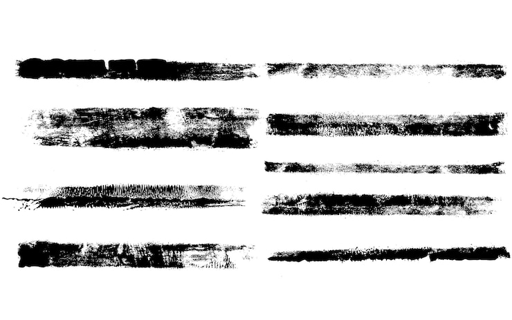 Vector gratuito conjunto de pinceles de trazo de pintura