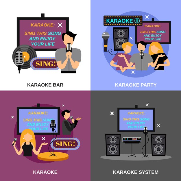 Conjunto plano Karaoke