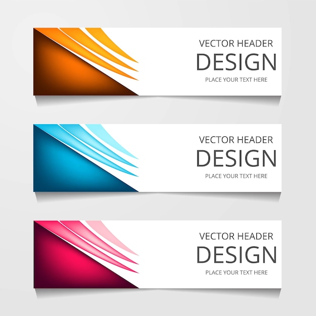 Conjunto de plantilla de banner de diseño de negocio global moderno