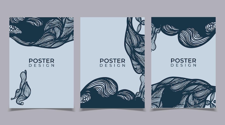 Vector gratuito conjunto de plantillas artísticas universales creativas abstractas. bueno para carteles, tarjetas, invitaciones, volantes, portadas, pancartas, carteles, folletos y otros diseños gráficos.