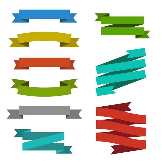 Conjunto de plantillas de elemento web de etiqueta de banner de cinta moderna creativa