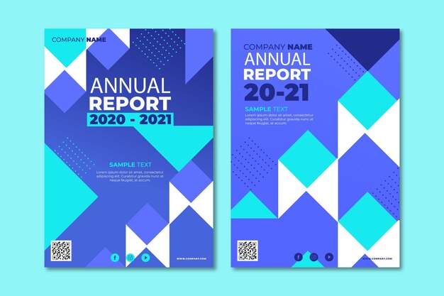 Conjunto de plantillas de informe anual abstracto 2020/2021