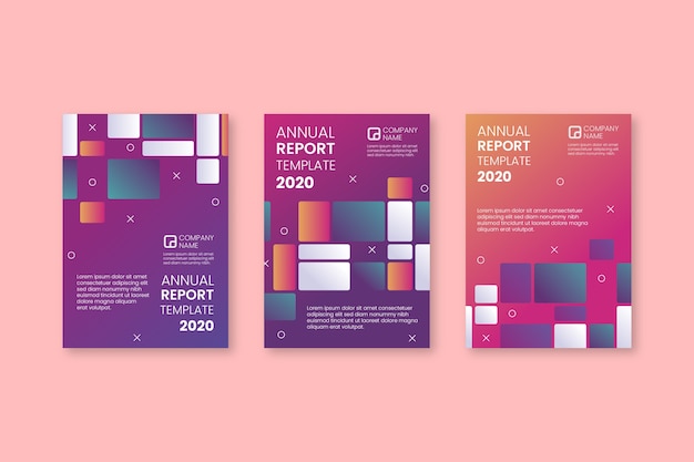Conjunto de plantillas de informe anual abstracto