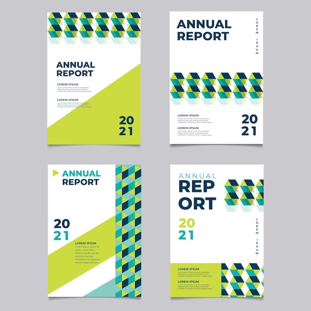 Conjunto de plantillas de informe anual abstracto