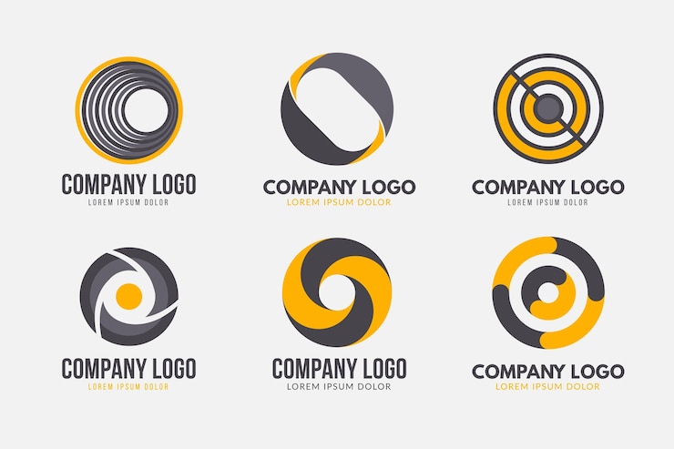 Vector gratuito conjunto de plantillas de logotipo de diseño plano o