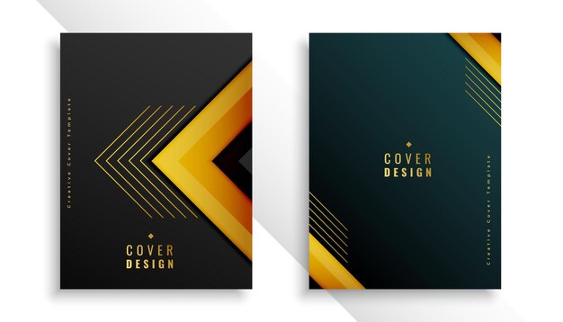 conjunto de plantillas de portada de revistas premium en estilo moderno