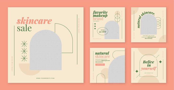 Vector gratuito conjunto de plantillas de publicación de instagram de venta de diseño plano