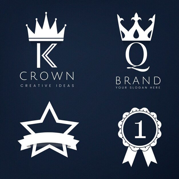 Conjunto de premios y distintivos vectoriales.