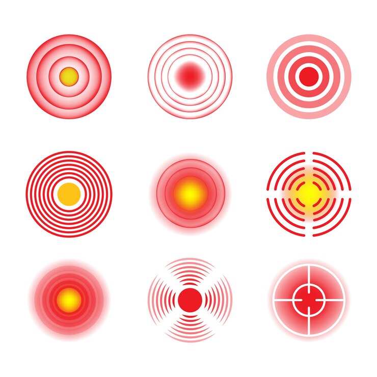 Vector gratuito conjunto de puntos de dolor