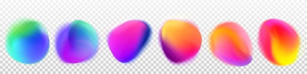 Conjunto realista de puntos degradados abstractos