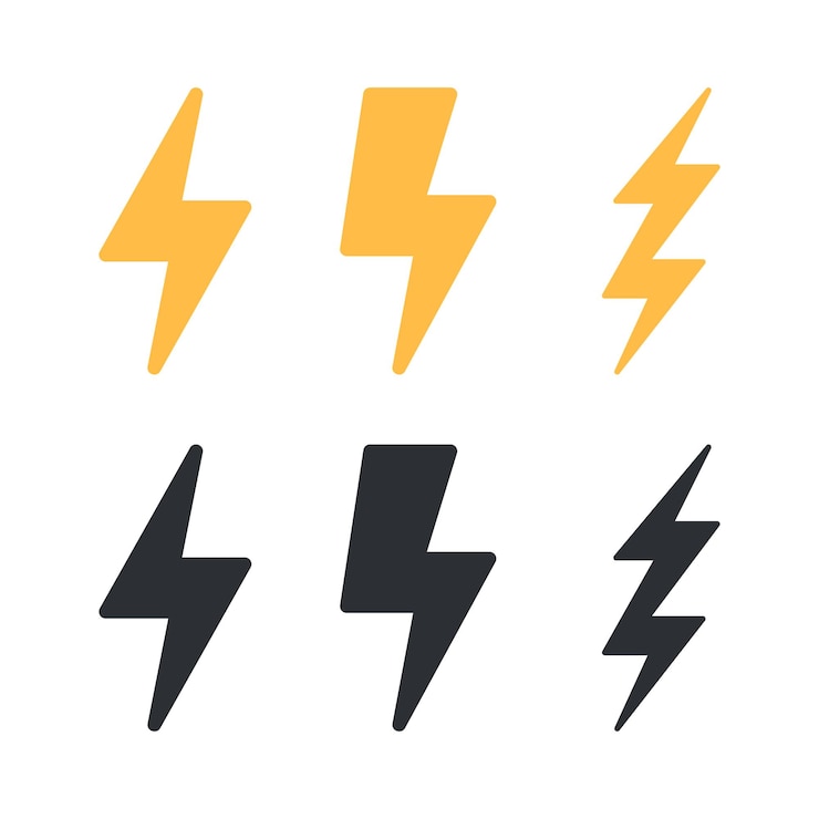 Vector gratuito conjunto de relámpagos