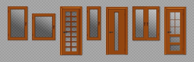 Conjunto de renderizado de ventanas realistas