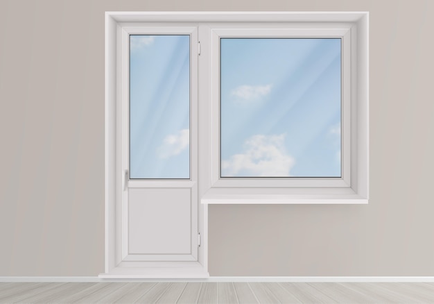 Conjunto de renderizado de ventanas realistas