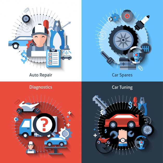 Conjunto de reparación de automóviles