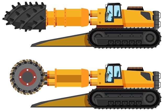 Conjunto de roadheader de minería de carbón.