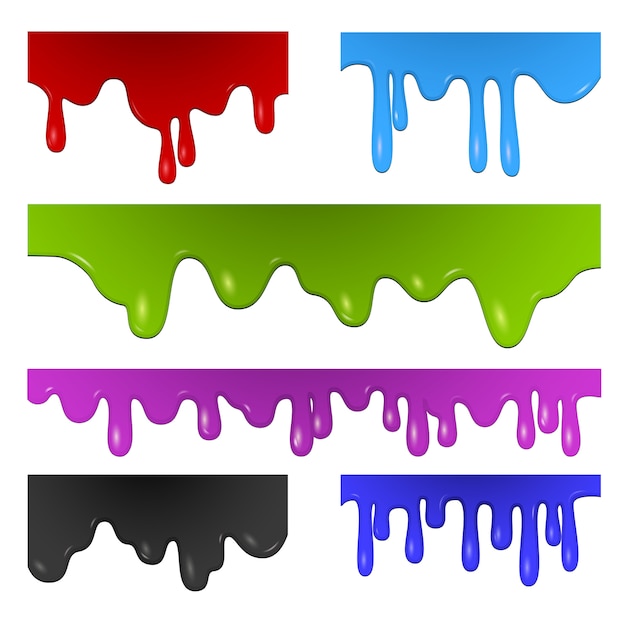 Conjunto de salpicaduras de pintura