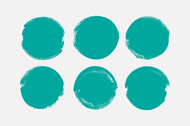 Conjunto de sellos grunge circulares Vector redondo aislado sobre fondo blanco