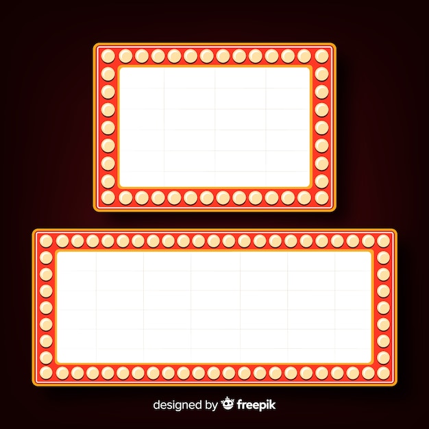 Conjunto de señal de teatro plano