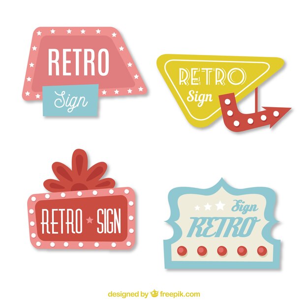 Conjunto de señales retro