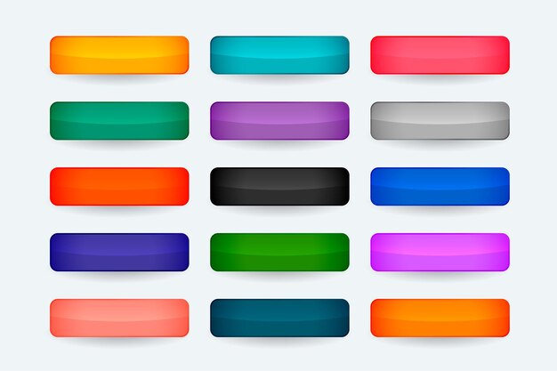 conjunto de signos de botones web en blanco para descargar aplicaciones