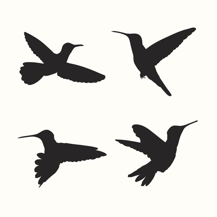 Vector gratuito conjunto de silueta animal de diseño plano