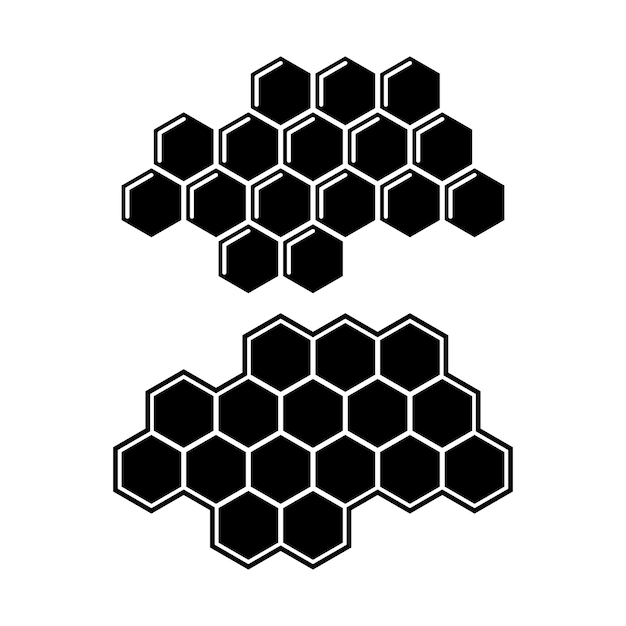 Conjunto de siluetas de Honeycombe