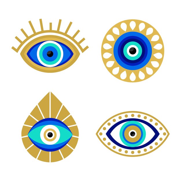 Conjunto de símbolo de mal de ojo